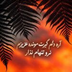 آهنگ آره دلم گیرت مونده عزیزم نرو تنهام نذار