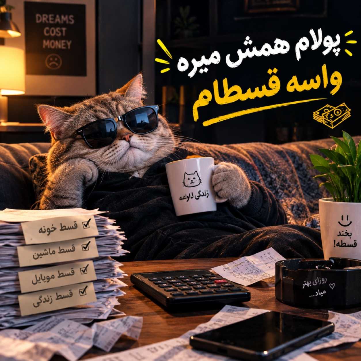 دانلود آهنگ پولام همش میره واسه قسطام